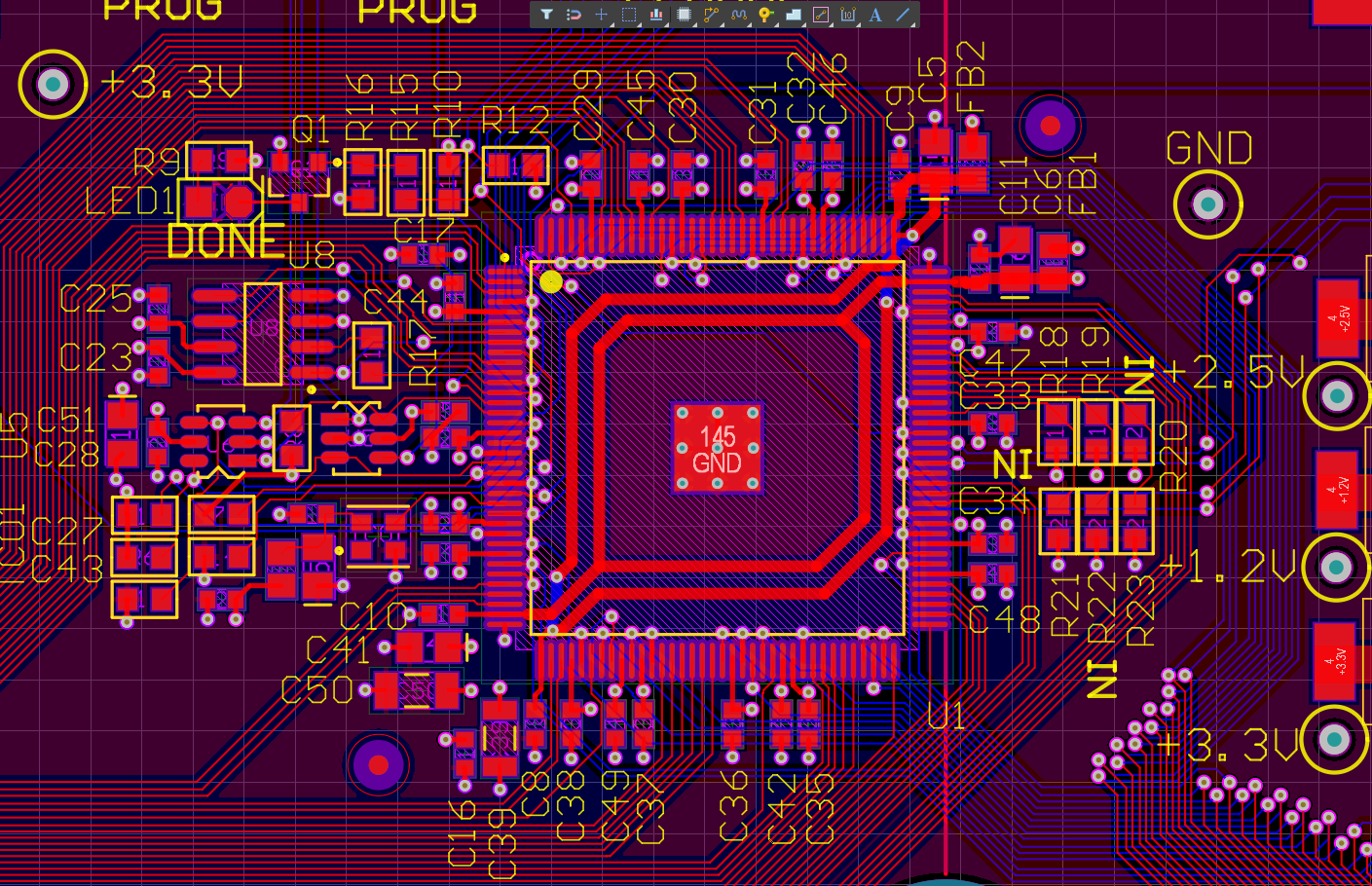 Multilayer PCB layout from an MCG LLC hardware design project
